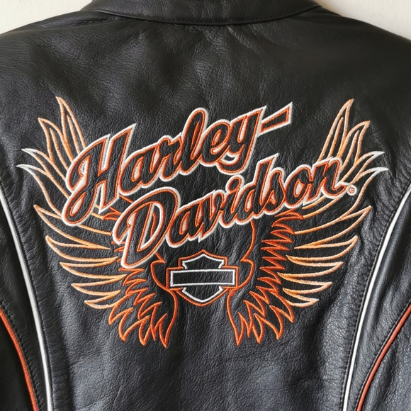 Harley-Davidson Embroidered Leather Jacket - Picture 5 of 10